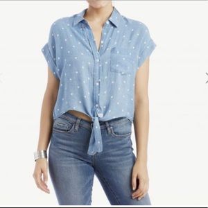 Rails Amelie polka dots button down shirt size M